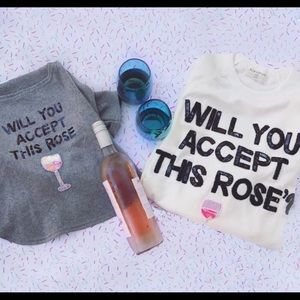 BOW&DRAPE Will you accept this rosé?Pet Sweatshirt